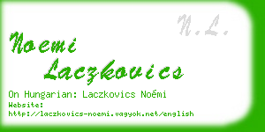 noemi laczkovics business card