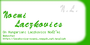 noemi laczkovics business card